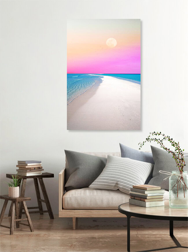 Wandbild 'Ocean & Moon II' – Kunst von Uma Gokhale als Poster oder Acrylglasbild