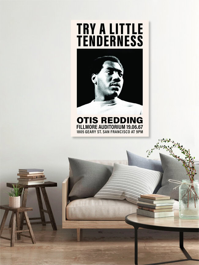 Otis Redding at the Fillmore Auditorium, Germany – wall art by Vintage Collection as Poster or Acrylic Glass Print