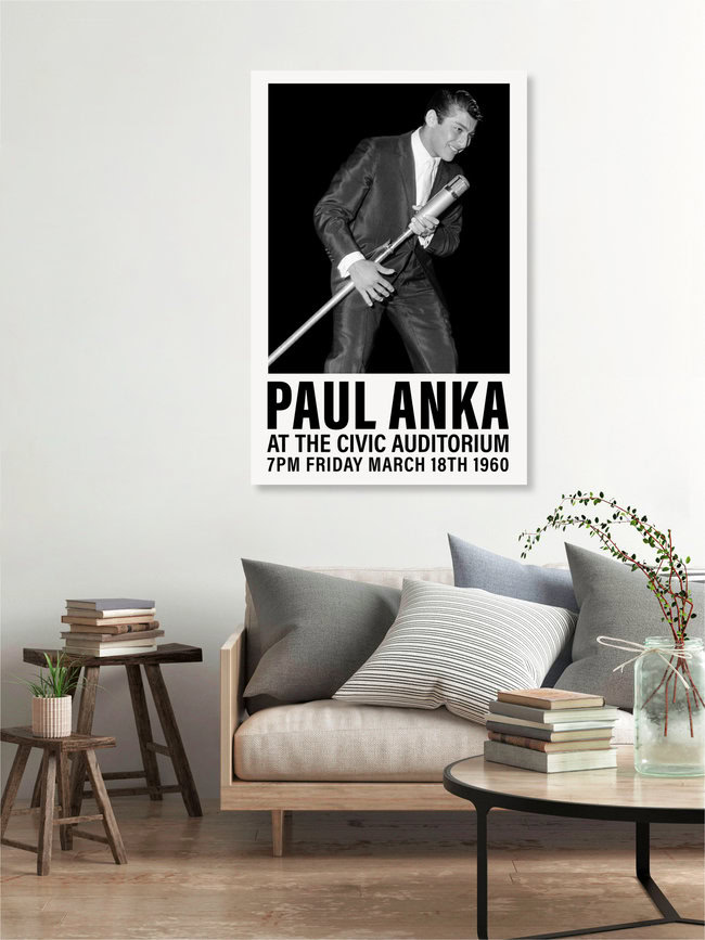 Paul Anka, United States – wall art by Vintage Collection as Poster or Acrylic Glass Print