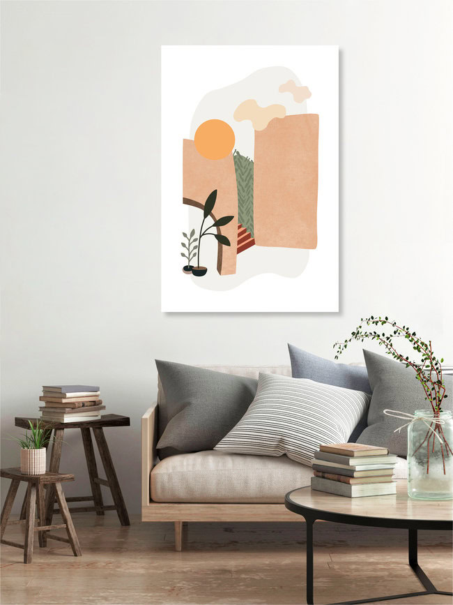 Wandbild 'Tropicaal Villa 14' – Kunst von Amini 54 als Poster oder Acrylglasbild