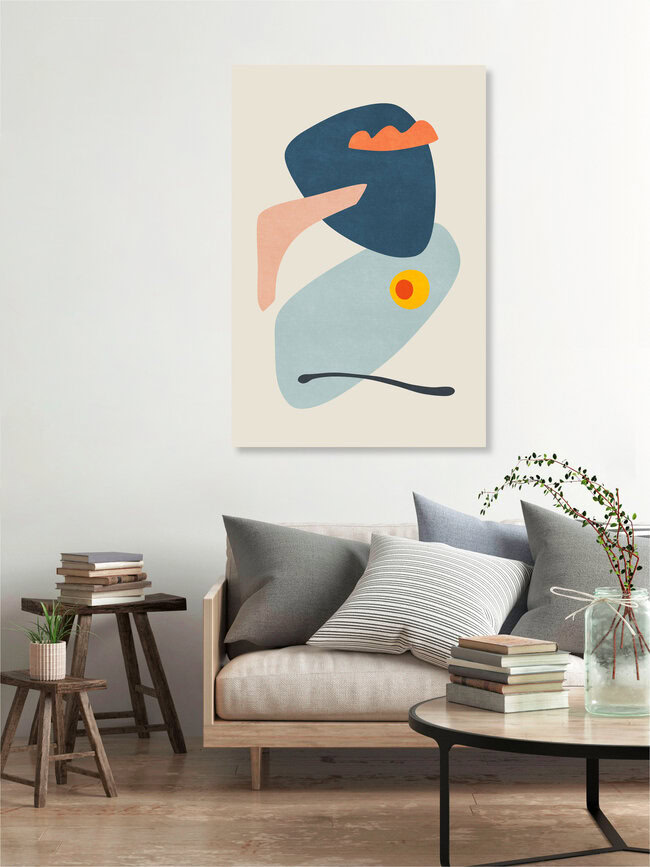 'Mountain and Lake Shapes' – Wall Art by Amini 54 as Poster or Acrylic Glass Print