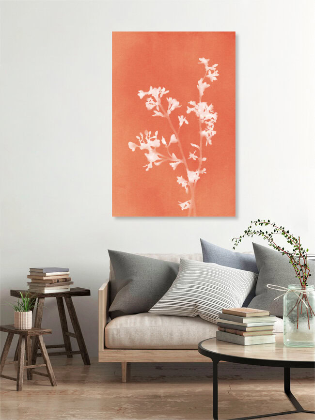 'Orange Monograph' – Wall Art by Amini 54 as Poster or Acrylic Glass Print