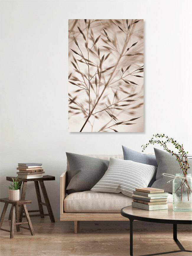 Grass in motion, sepia-coloured, Italy – wall art by Doris Berlenbach-Schulz as Poster or Acrylic Glass Print