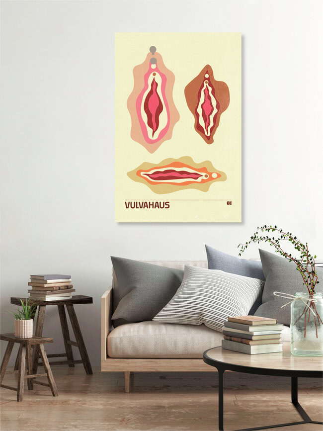 'Vulvahaus' – Wall Art by Jonas Loose as Poster or Acrylic Glass Print
