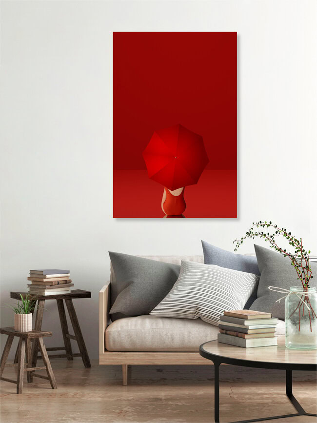 red is sometimes unbearable, Italien – Fotokunst von Caterina Theoharidou als Poster oder Acrylglasbild