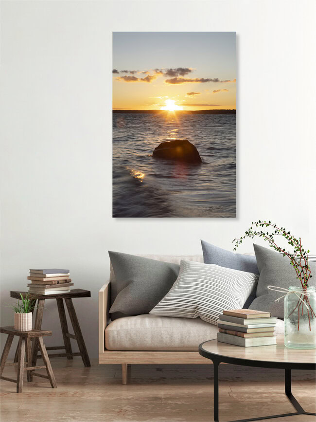 Ostsee Stein Sonnenuntergang, Deutschland – Fotokunst von Nadja Jacke als Poster oder Acrylglasbild