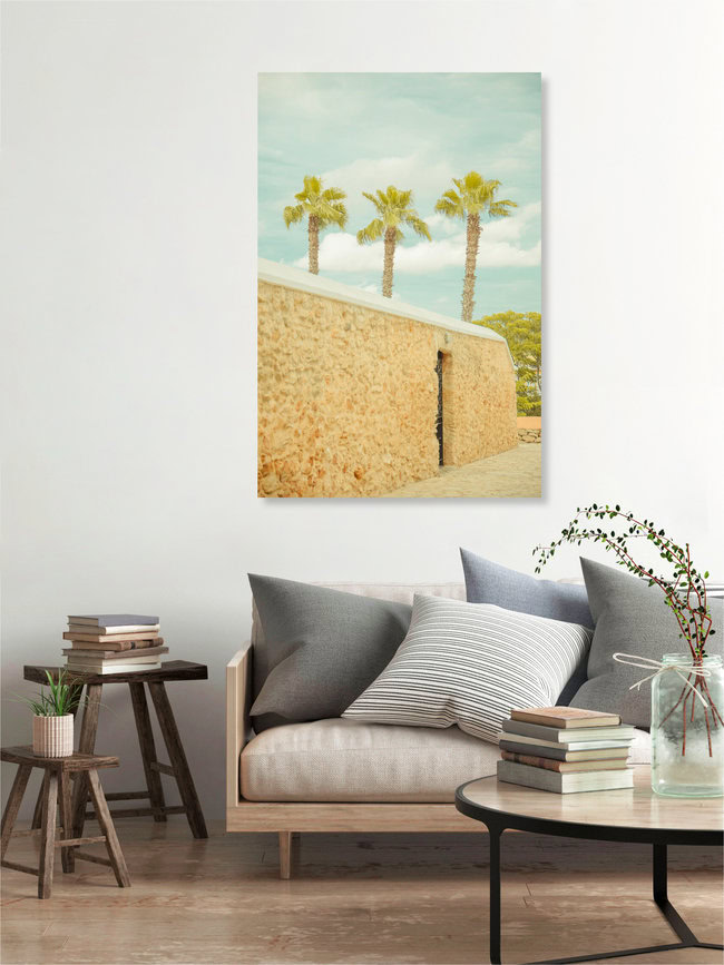 Three palm trees, Spain – wall art by Anke Dörschlen as Poster or Acrylic Glass Print