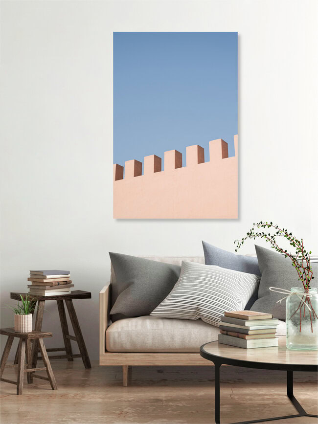 Minimalistic wall in Marrakech, Morocco – wall art by Photolovers . as Poster or Acrylic Glass Print