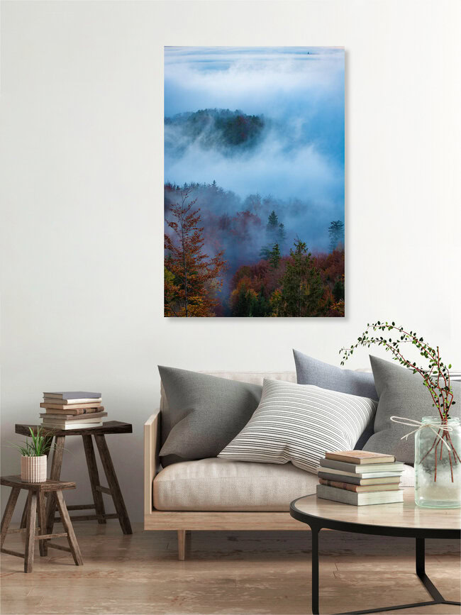 Nebelmeer am Kochelsee, Deutschland – Fotokunst von Martin Wasilewski als Poster oder Acrylglasbild