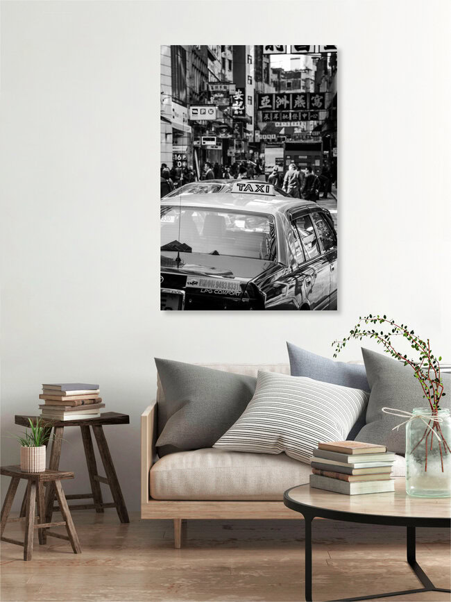 Taxi in Hong Kong, Hong Kong – wall art by Sebastian Rost as Poster or Acrylic Glass Print