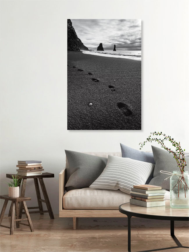 black beach, Island – Fotokunst von Christian Schipflinger als Poster oder Acrylglasbild