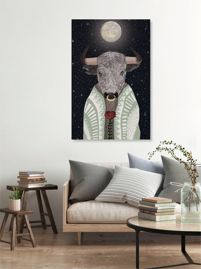 'TAURO' – Wall Art by Amalia Restrepo as Poster or Acrylic Glass Print
