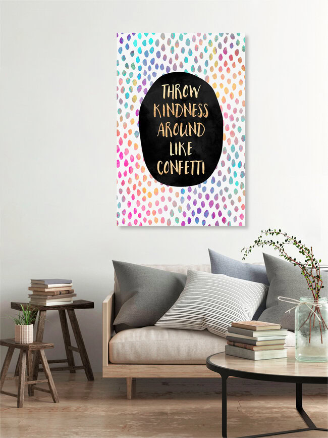 Wandbild 'Throw Kindness Around Like Confetti' – Kunst von Elisabeth Fredriksson als Poster oder Acrylglasbild