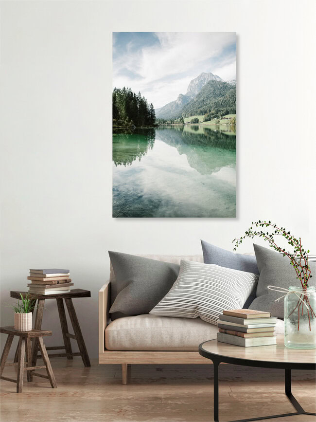 Fantastischer Blick über den Hintersee, Deutschland – Fotokunst von Steven Ritzer als Poster oder Acrylglasbild