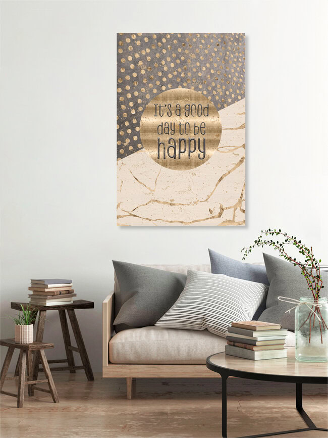 'GRAPHIC ART It is a good day to be happy' – Wall Art by Melanie Viola as Poster or Acrylic Glass Print
