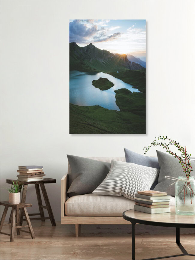 Sunset at Lake Schrecksee, Germany – wall art by Johannes Hulsch as Poster or Acrylic Glass Print