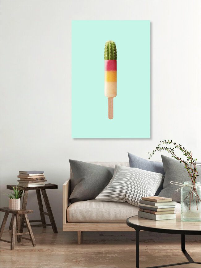Wandbild 'Kaktus Eis' – Kunst von Jonas Loose als Poster oder Acrylglasbild