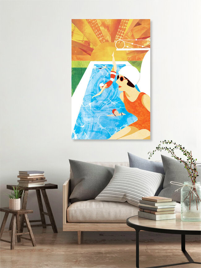 Wandbild 'Deco Swimmers' – Kunst von Katherine Blower als Poster oder Acrylglasbild