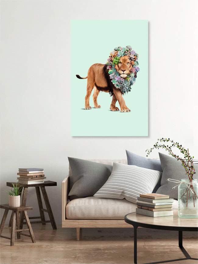 'Succulent Lion' – Wall Art by Jonas Loose as Poster or Acrylic Glass Print