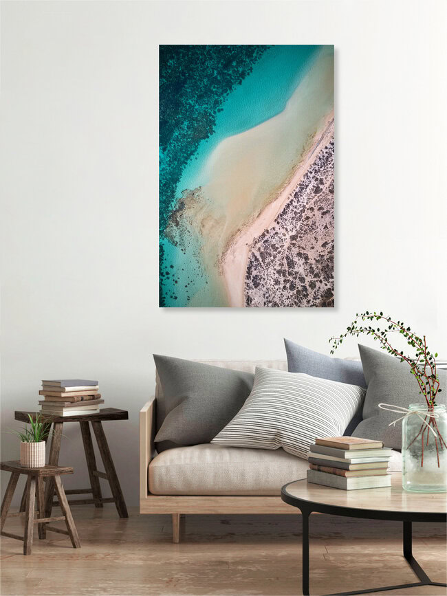 The Wave - Coral Bay (portrait), Australien – Fotokunst von Sandflypictures - Thomas Enzler als Poster oder Acrylglasbild