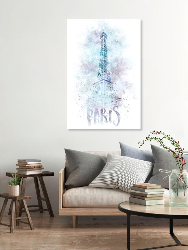 Modern Art EIFFEL TOWER | Watercolor, France – wall art by Melanie Viola as Poster or Acrylic Glass Print