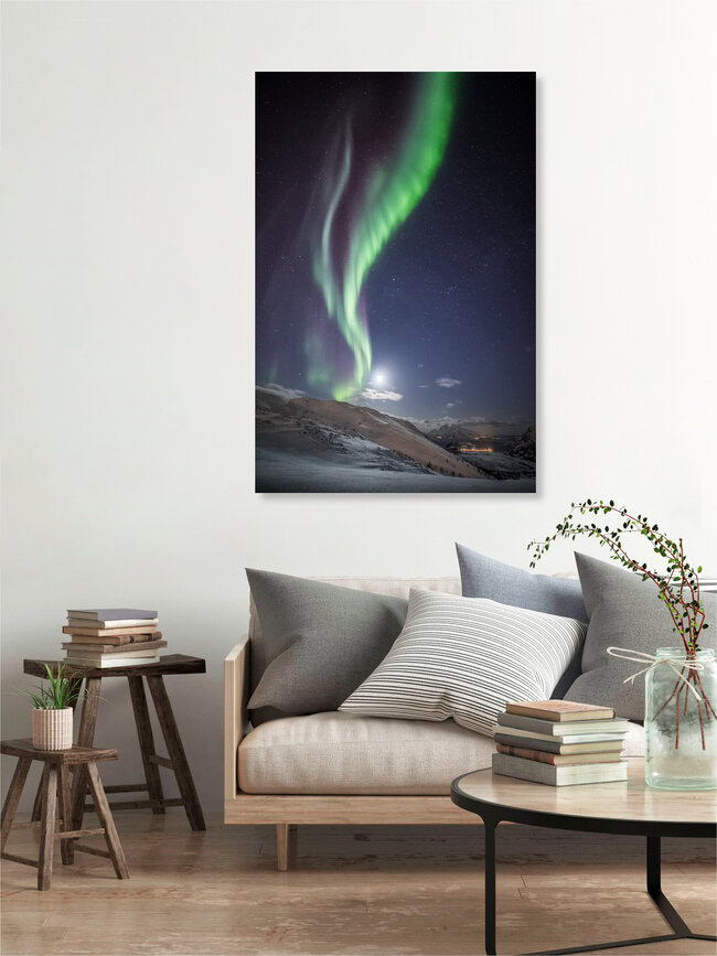 Polarlicht, Norwegen – Fotokunst von Sebastian Worm als Poster oder Acrylglasbild