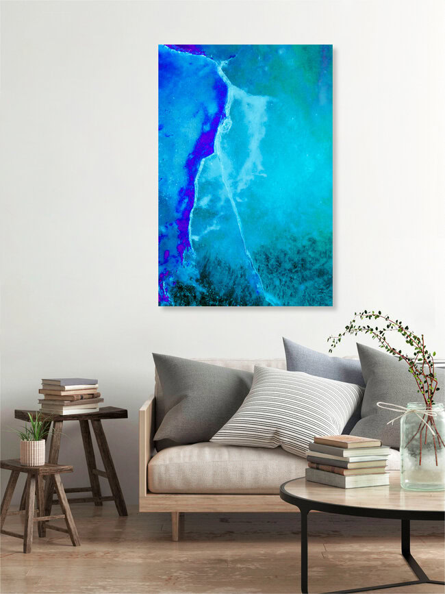 Glowing Ice, Norway – wall art by Sebastian Worm as Poster or Acrylic Glass Print