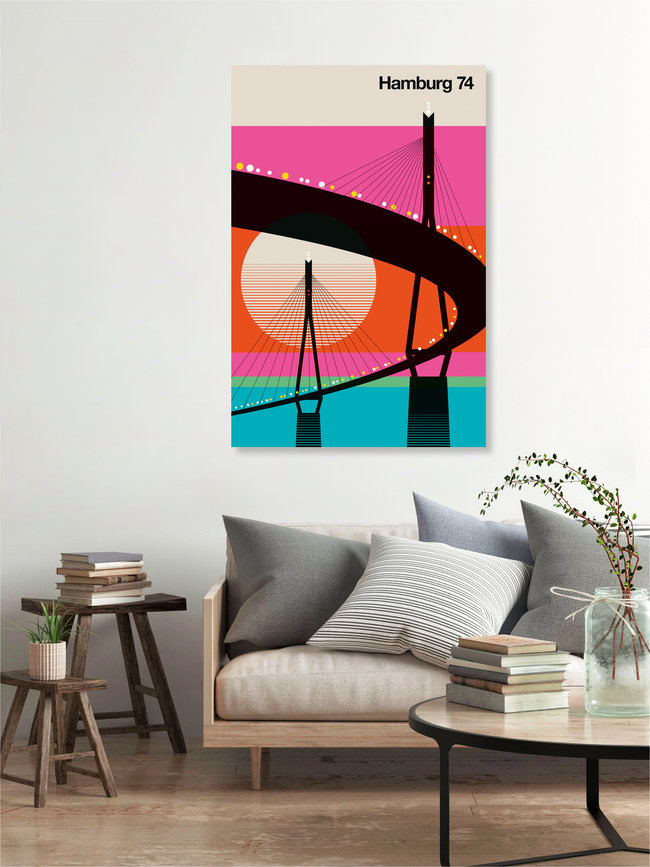 Wandbild 'Hamburg 74' – Kunst von Bo Lundberg als Poster oder Acrylglasbild