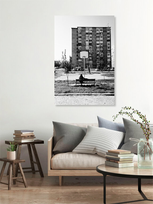 Basket girl, Rumänien – Fotokunst von Roland Bogati als Poster oder Acrylglasbild