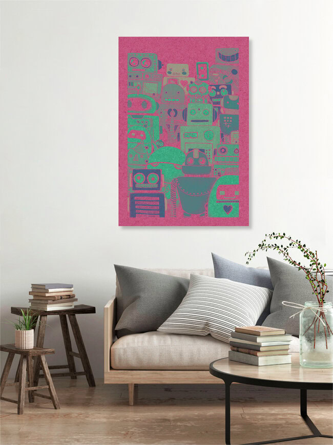 Wandbild 'Robots Screen print' – Kunst von Katherine Blower als Poster oder Acrylglasbild