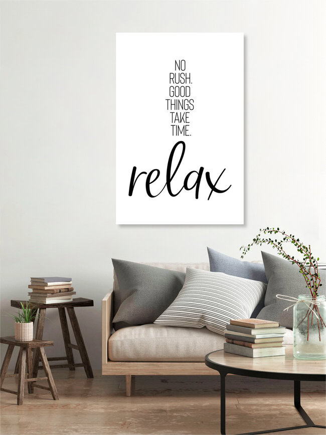 'NO RUSH AND RELAX' – Wall Art by Melanie Viola as Poster or Acrylic Glass Print