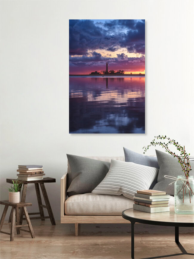 Fehmarn Island Lighthouse Flügge , Germany – wall art by Jean Claude Castor as Poster or Acrylic Glass Print