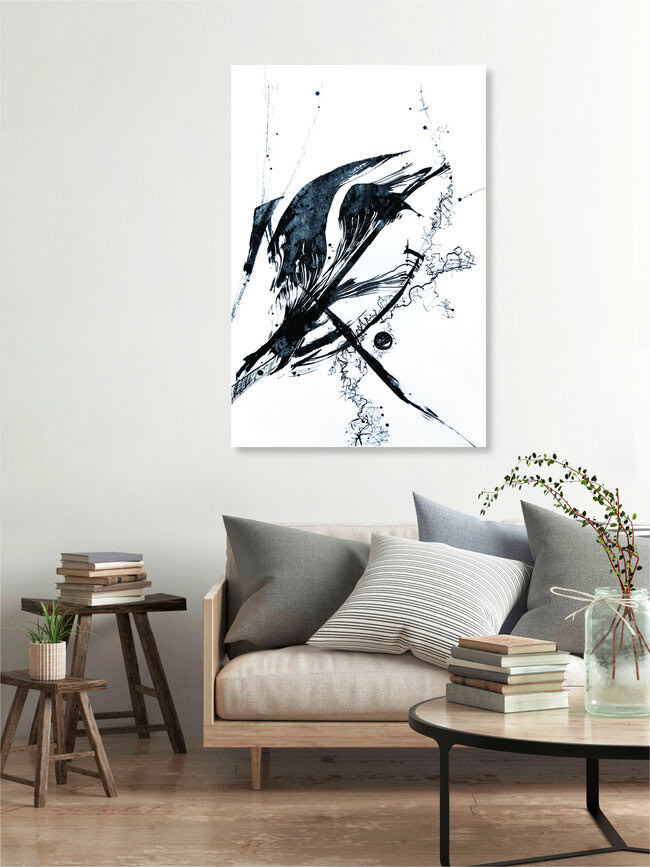 'Ink Meets Paper - Black' – Wall Art by Studio Na.hili as Poster or Acrylic Glass Print