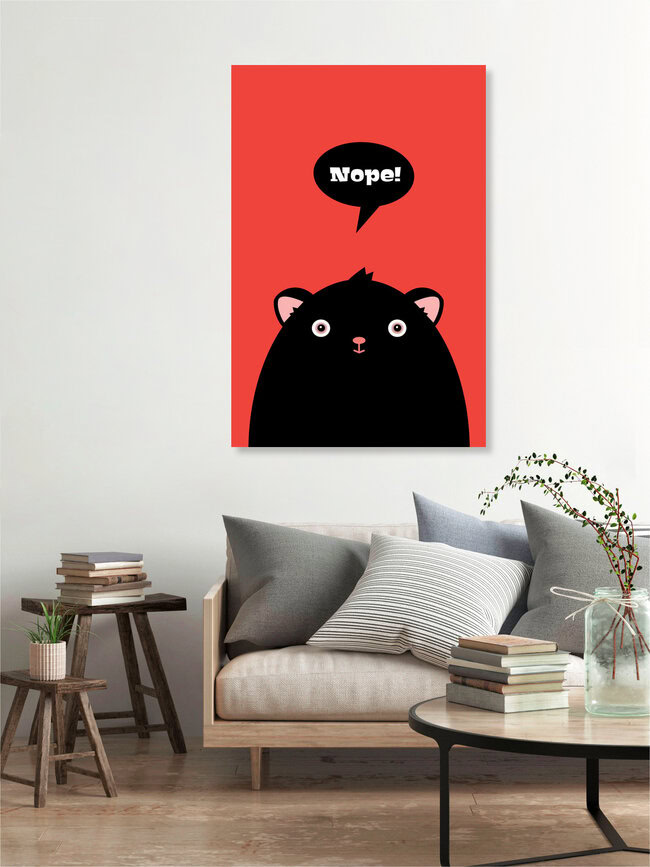 'Nope Bear – Illustration for Children' – Wall Art by Pia Kolle as Poster or Acrylic Glass Print