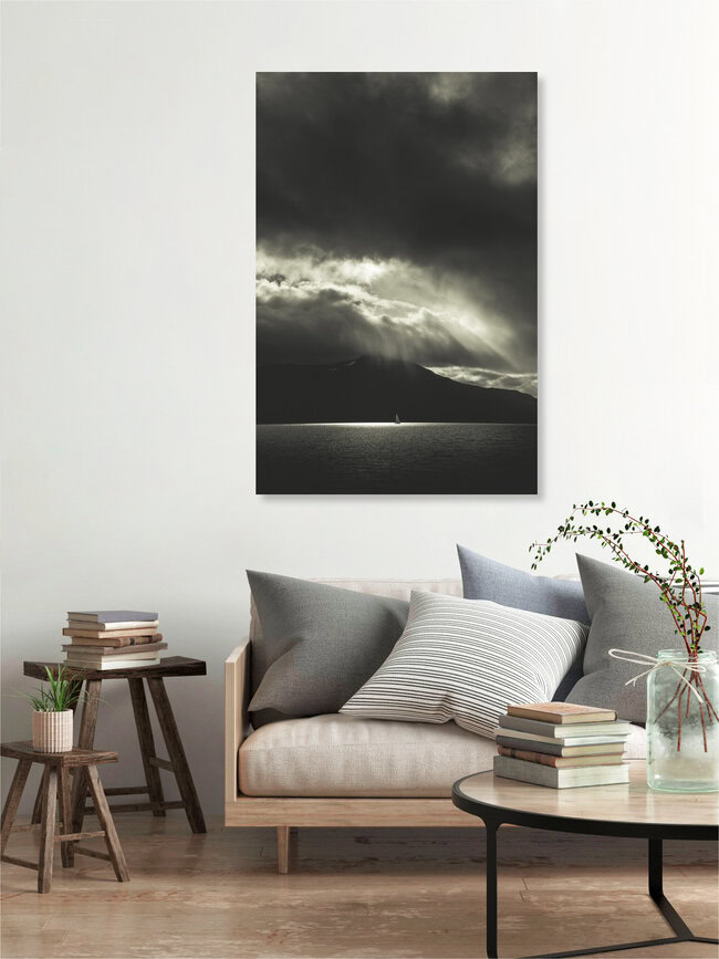 The Sailing Boat, Norway – wall art by Sebastian Worm as Poster or Acrylic Glass Print