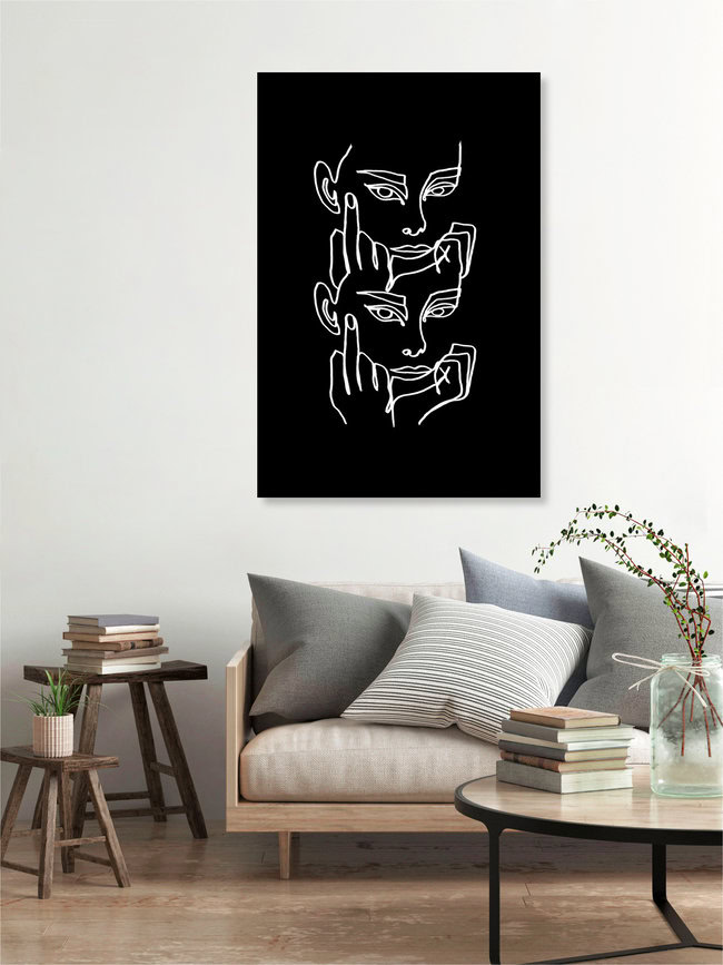 Wandbild 'Moody BW' – Kunst von Julia Hariri als Poster oder Acrylglasbild