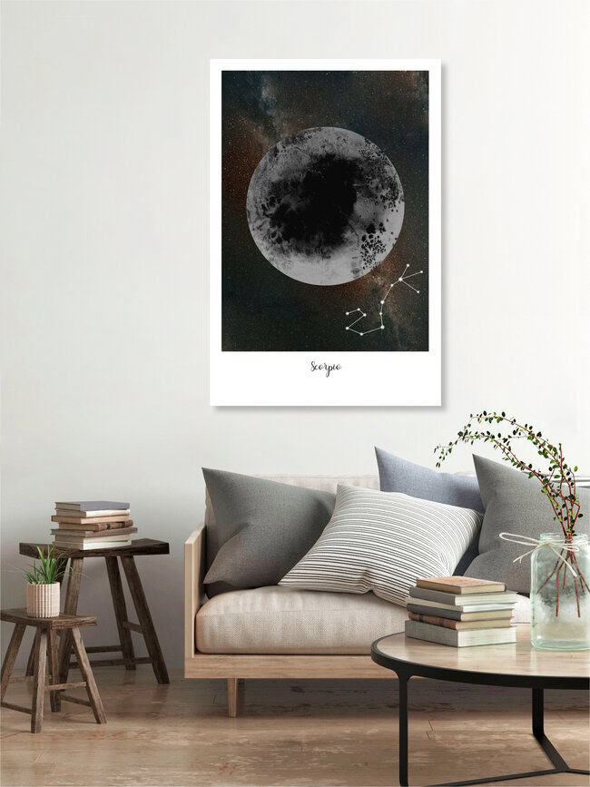Wandbild 'Sternzeichen Skorpion' – Kunst von Julia Hariri als Poster oder Acrylglasbild