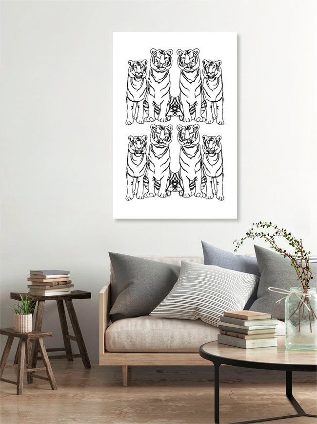 Wandbild 'Single Tiger Squad' – Kunst von Julia Hariri als Poster oder Acrylglasbild