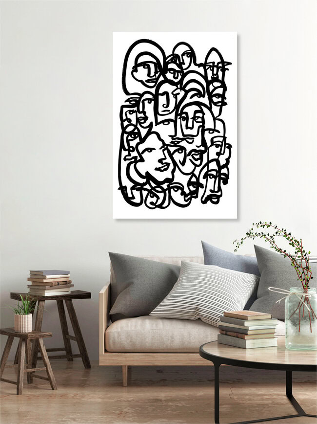 Wandbild 'Face Merge' – Kunst von Julia Hariri als Poster oder Acrylglasbild