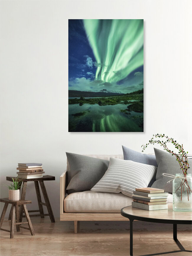 Aurora, Norwegen – Fotokunst von Sebastian Worm als Poster oder Acrylglasbild