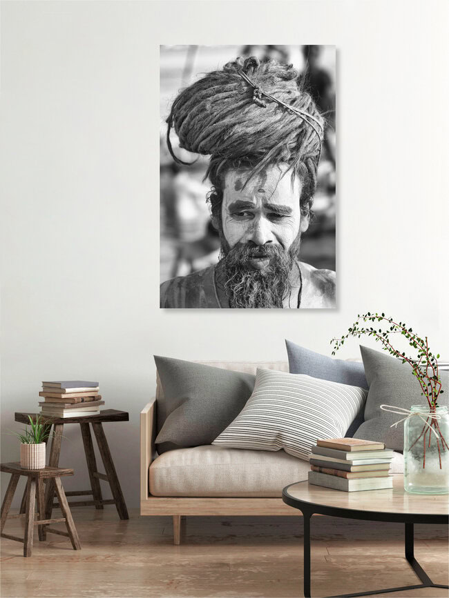 Ascetic, India – wall art by Jagdev Singh as Poster or Acrylic Glass Print