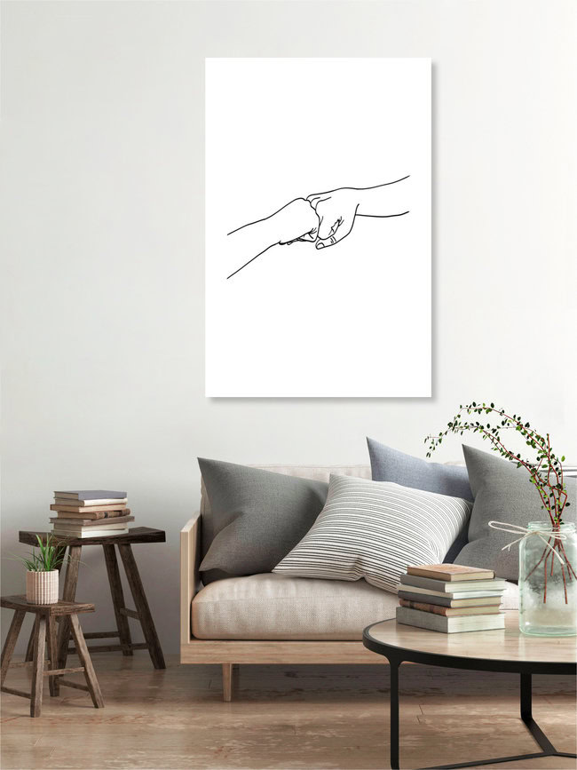 'Fist Bumps, High-Fives & Jazz Hands' – Wall Art by Uma Gokhale as Poster or Acrylic Glass Print