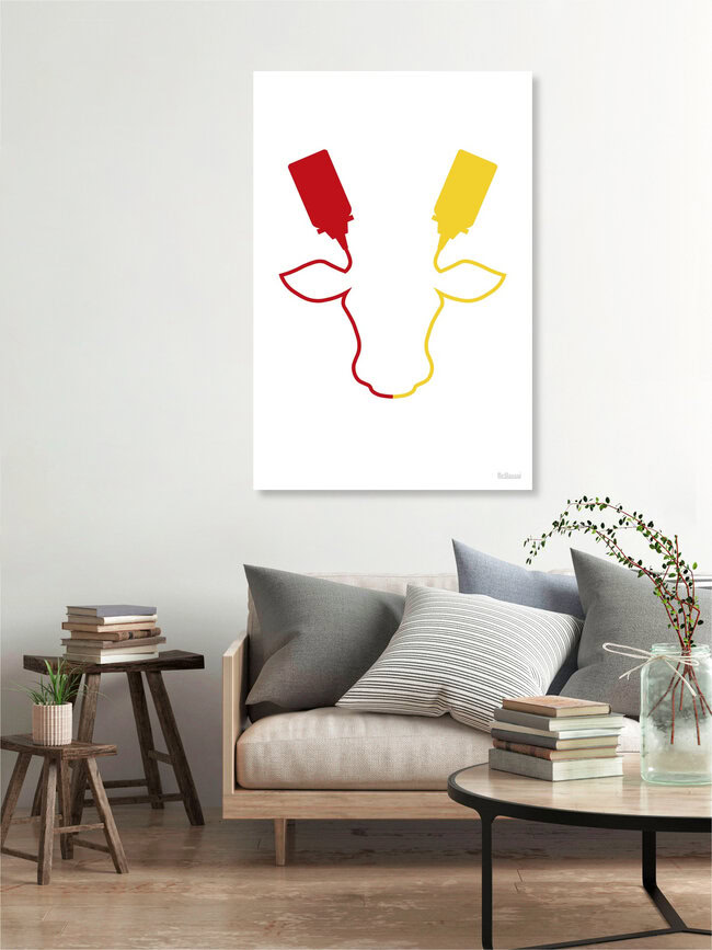 Wandbild 'FAST FOOD' – Kunst von Atelier Posters als Poster oder Acrylglasbild