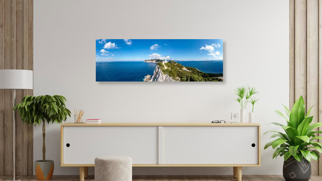 Lighthouse Lefkada, Greece – wall art by Miro May as Poster or Acrylic Glass Print