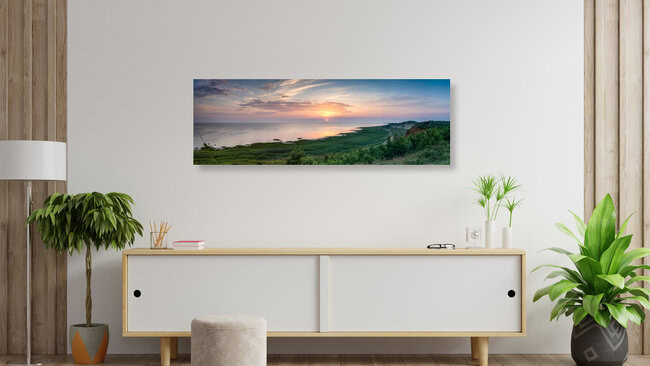 Sonnenaufgang am Morsum Kliff auf Sylt, Deutschland – Fotokunst von Jan Becke als Poster oder Acrylglasbild