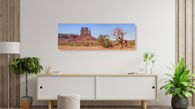 MONUMENT VALLEY Sentinel Mesa & West Mitten Butte, United States – wall art by Melanie Viola as Poster or Acrylic Glass Print