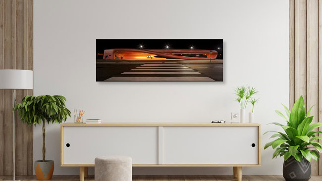 bus stop, Netherlands – wall art by Oliver Buchmann as Poster or Acrylic Glass Print