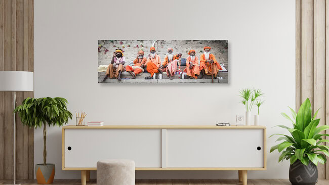 SADHUS, Indien – Fotokunst von Andreas Adams als Poster oder Acrylglasbild