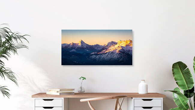 Berchtesgadener Alpen im Sonnenaufgang, Deutschland – Fotokunst von Martin Wasilewski als Poster oder Acrylglasbild