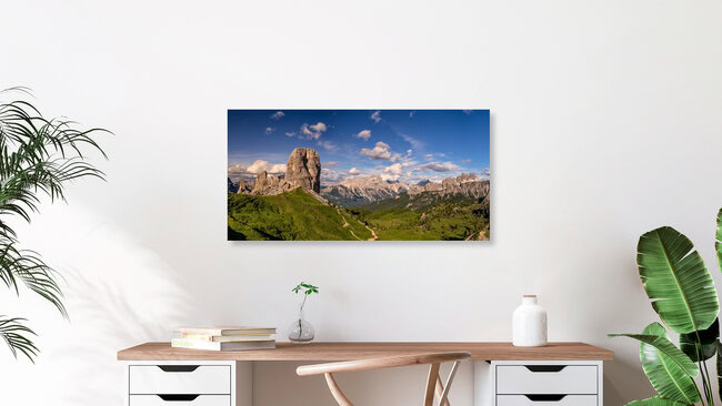 Dolomitenpanorama Südtirol, Italien – Fotokunst von Achim Thomae als Poster oder Acrylglasbild